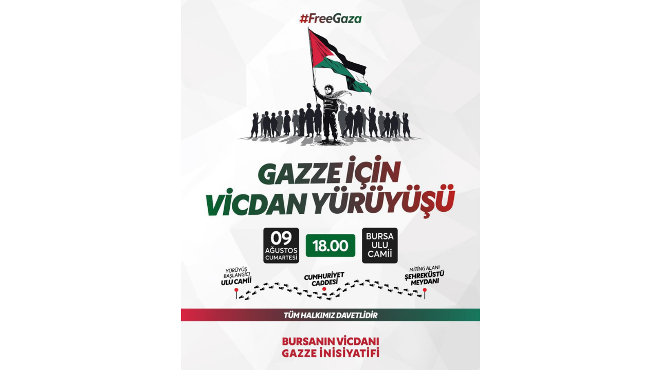 Bursa, Gazze İçi̇n Bi̇nlerce Yürüyecek 3