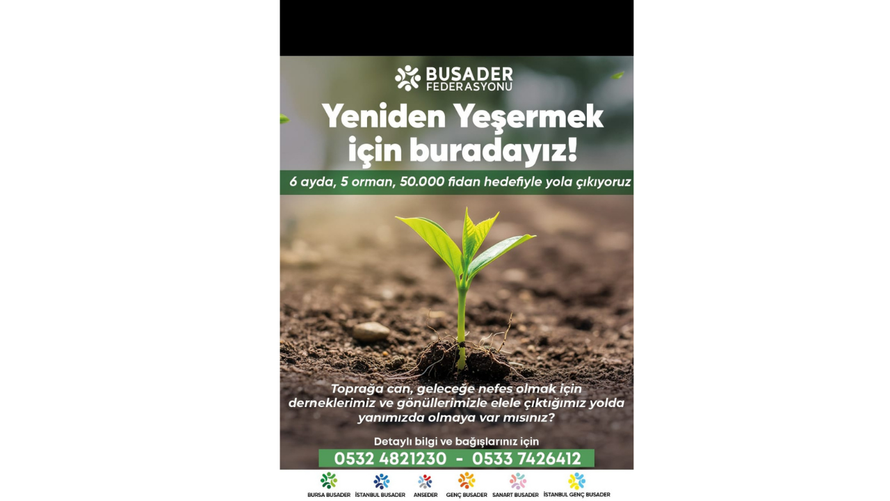 Busader 50 Bin Ağaçlık Gelecek%22 Sloganıyla Bursa'nın Geleceğine Yeşil Bir Miras Bırakmayı Hedefliyor. 2