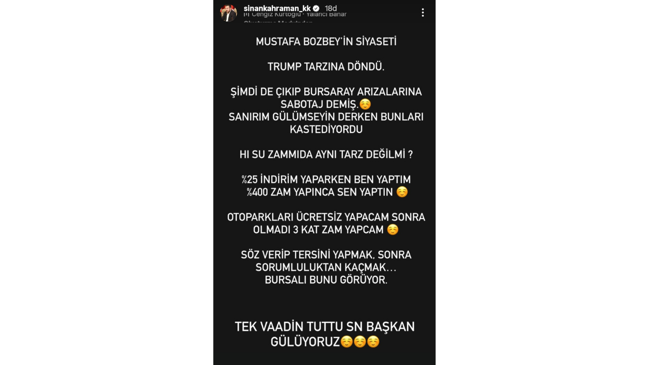 Sinan Kahraman’dan Mustafa Bozbey’e “Trump” Benzetmesi2