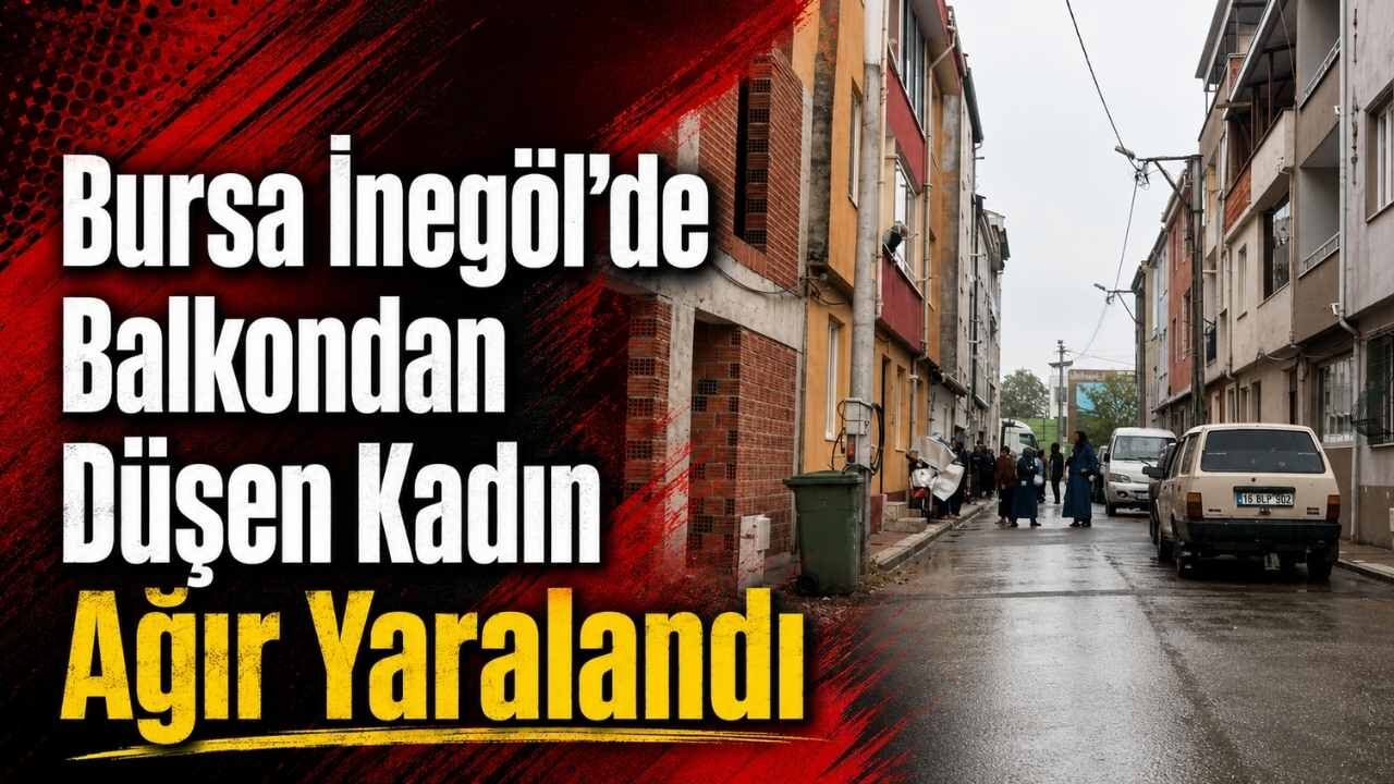 Bursa İnegöl’de Balkondan Düşen Kadın Ağır Yaralandı