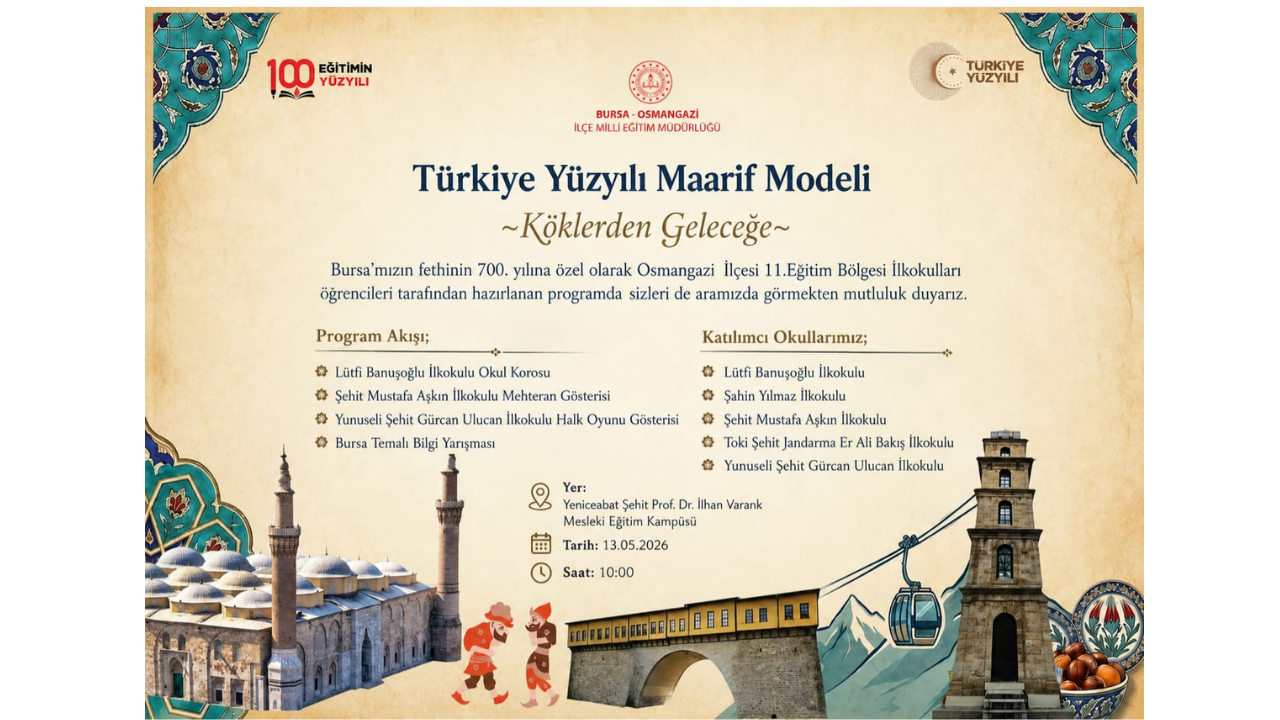 “Türkiye Yüzyılı Maarif Modeli – Köklerden Geleceğe” temasıyla anlamlı bir program gerçekleştirildi.
