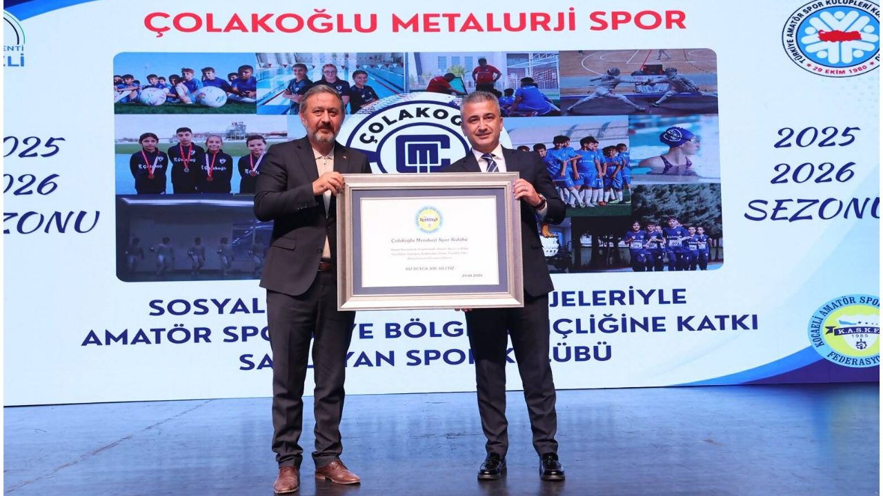 Çolakoğlu Metalurji Spor Kulübü’ne KASKF’den Anlamlı Başarı Plaketi