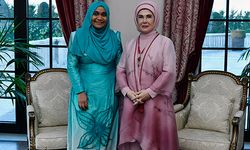 Emine Erdoğan, Maldivler Cumhurbaşkanı Muizzu'nun eşi Sajidha Mohamed ile bir araya geldi