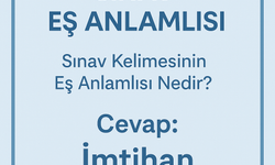 Sınav Eş Anlamlısı Nedir? Sınav Kelimesinin TDK'ya Göre Eş Anlamlısı Ne?