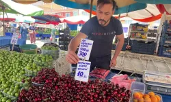 Kiraza “Tanesi 10 TL” Etiketi Tepki Çekti, Pazarcı Konuştu: “Amacım Sadece Uyarıydı”
