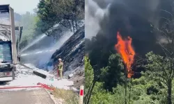 TIR’daki Yangın Ormana Sıçradı: Bursa Kestel’de 10 Dönüm Alan Zarar Gördü