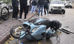 Bursa İnegöl’de Kontrolsüz Kavşak Kazası! Motosikletli Yaralandı