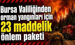 Bursa Valiliğinden Orman Yangınlarına Karşı 23 Maddelik Önlem Paketi