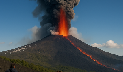 Etna Yanardağı Nerede? İtalya’nın Güneyindeki Etna Yanardağı Patladı! Turistler Kaçıştı
