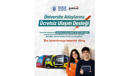 Bursa'da üniversite adaylarına ücretsiz ulaşım desteği