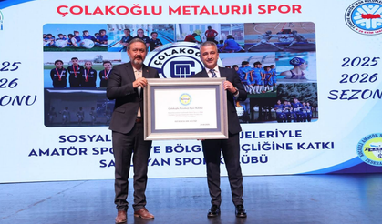 Çolakoğlu Metalurji Spor Kulübü’ne KASKF’den Anlamlı Başarı Plaketi