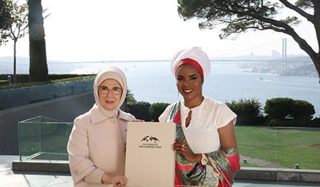 Emine Erdoğan, Burundi Cumhuriyeti Devlet Başkanı’nın eşi Angeline Ndayishimiye ile görüştü
