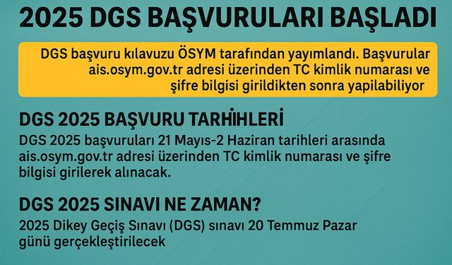 2025 DGS BAŞVURU EKRANI AÇILDI: ÖSYM Dikey Geçiş Sınavı Başvurusu Nasıl Yapılır, Ücreti Ne Kadar?