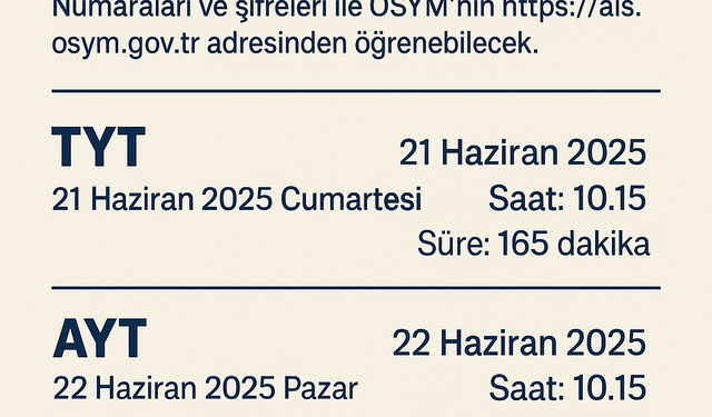 2025 YKS Sınav Giriş Yerleri Açıklandı mı? TYT, AYT, YDT Ne Zaman Yapılacak? Kaç Gün Kaldı?