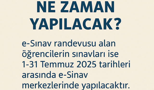 Açık Lise Sınavı 2025 Tarihi: e-Sınavlar Temmuz'da Başlıyor!