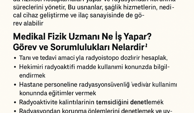 Medikal Fizik Uzmanı Nedir, Ne İş Yapar? Nasıl Olunur? İşte Detaylar
