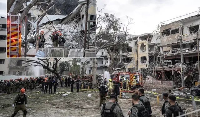 İran’ın Tel Aviv’e balistik füze saldırısında binalar hasar gördü