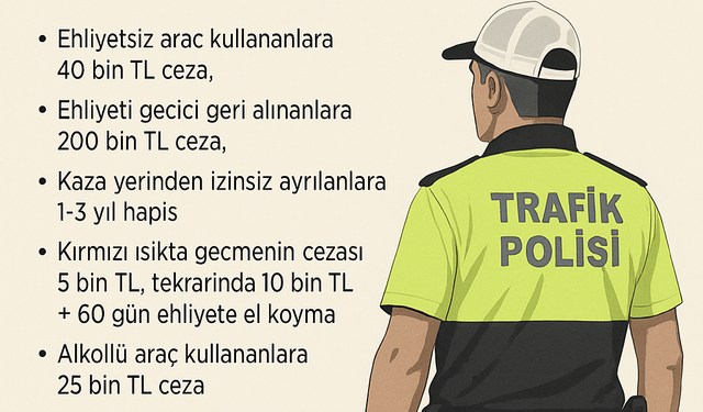 Yeni Trafik Cezaları El Yakacak! Ehliyetsize 40 Bin TL, Sahte Plakaya 140 Bin TL