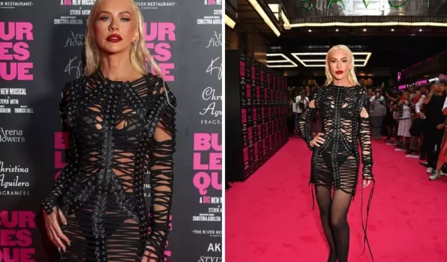 Christina Aguilera “Burlesque: The Musical” Galasında Dikkatleri Üzerine Çekti