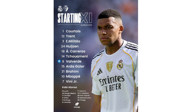 Real Madrid-Osasuna Maçı Ne Zaman? Arda Güler İlk 11’de Mi? İşte Maç Detayları!