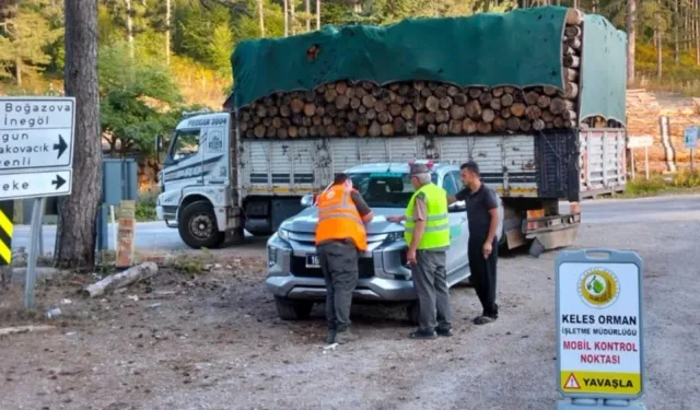 Bursa’da eş zamanlı orman emvali kontrolü