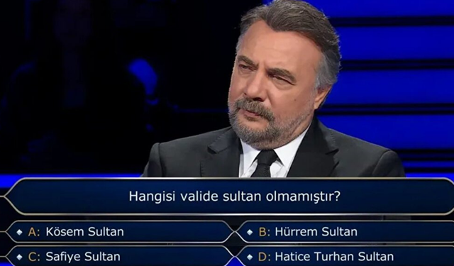 Kim Milyoner Olmak İster'de 300 Bin TL'lik Tarih Sorusu: Hangi İsim Valide Sultan Olamadı