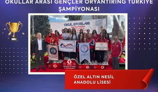 İnegöl Lisesi Öğrencileri Oryantiringde Türkiye Şampiyonu Oldu