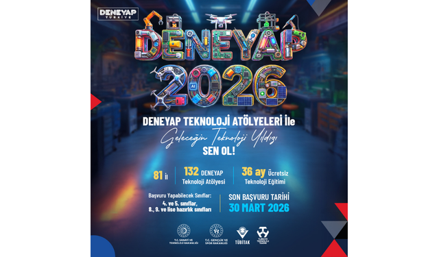 DENEYAP Teknoloji Atölyeleri başvuruları Son Tarih!