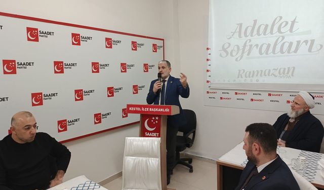 Saadet Partisi Bursa İl Başkanı Gürsel, Kestel'deki Adalet Sofraları'na Katıldı