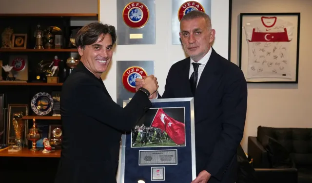 TFF Başkanı Hacıosmanoğlu, Montella ile vedalaştı