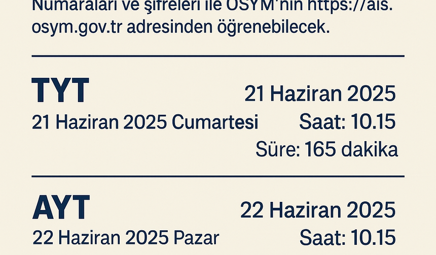 2025 YKS Sınav Giriş Yerleri Açıklandı mı? TYT, AYT, YDT Ne Zaman Yapılacak? Kaç Gün Kaldı?