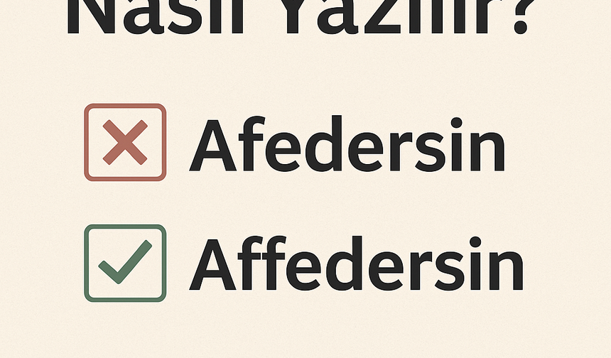 Affedersin:  TDK’ya Göre Doğru Yazımı
