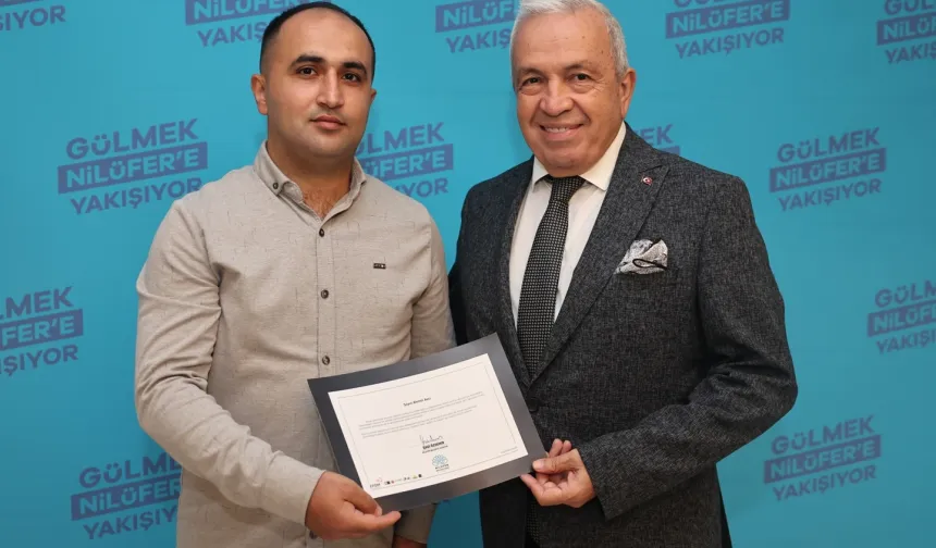 Bursa Nilüfer'de cesur personele Başkan Özdemir’den tebrik