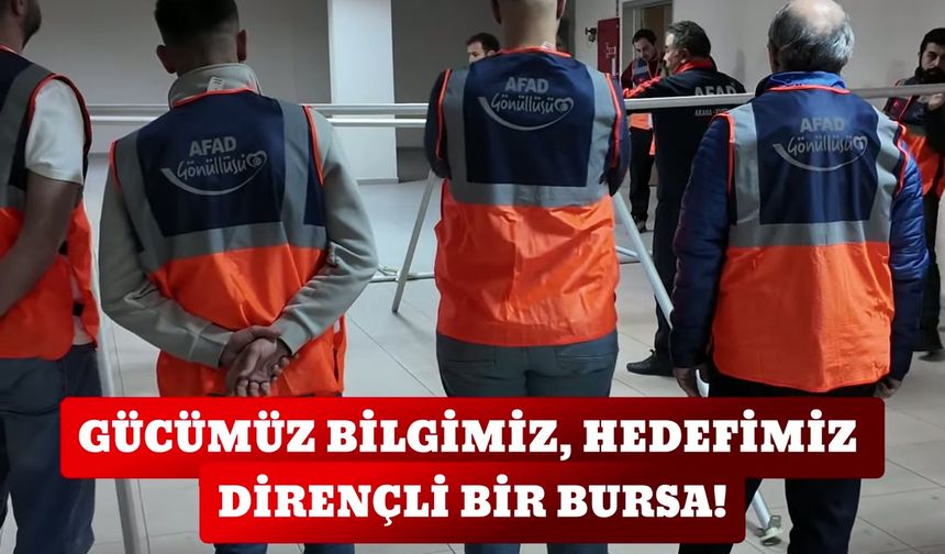 Bursa'da AFAD Gönüllülük Eğitimi Tamamlandı