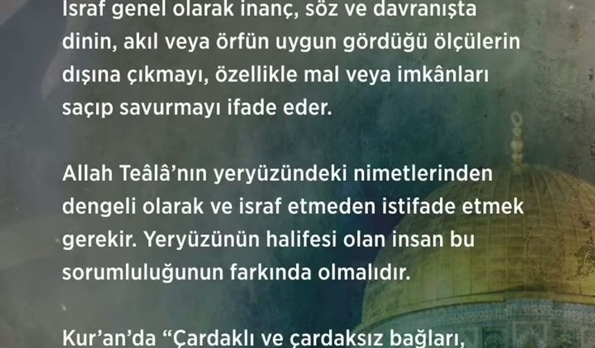 Diyanet'ten İsraf Uyarısı: Kaçınılması Gereken Bir Davranış