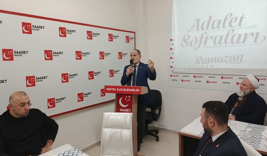 Saadet Partisi Bursa İl Başkanı Gürsel, Kestel'deki Adalet Sofraları'na Katıldı