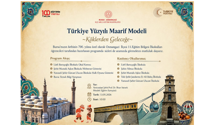 “Türkiye Yüzyılı Maarif Modeli – Köklerden Geleceğe” temasıyla anlamlı bir program gerçekleştirildi.